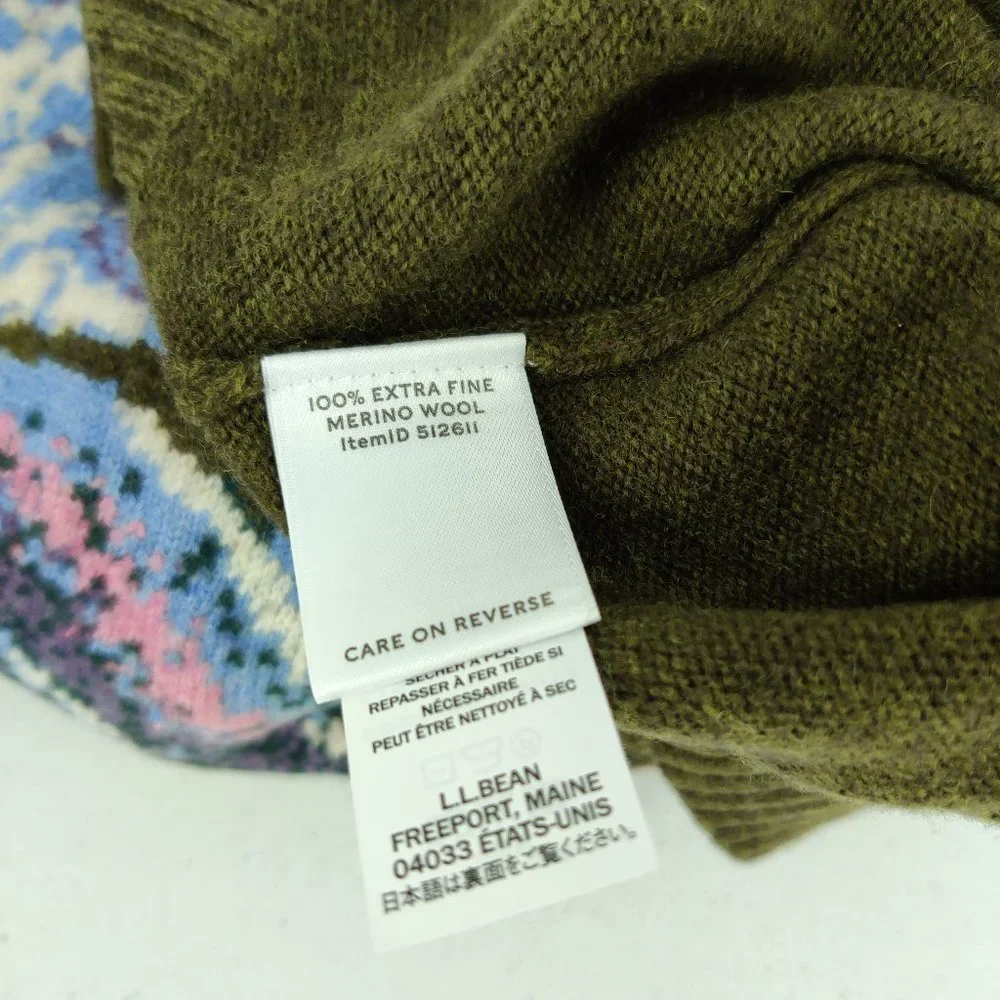NWT LL Bean x Todd Snyder Trout Fish Wool Sweater Mens Medium - Picture 8 of 8
